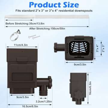 WADEO Downspout Diverter for Efficient Rainwater Collection