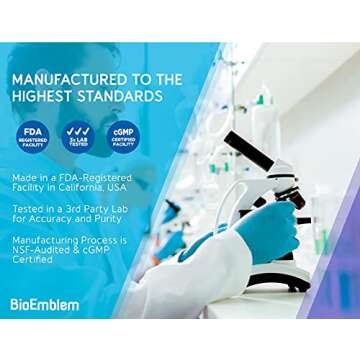 BioEmblem High Absorption Triple Magnesium Complex 300mg | Magnesium Glycinate for Nerves, Magnesium Malate for Energy, Magnesium Supplement to Support Muscle Health | Vegan, Non-GMO 180 Capsules