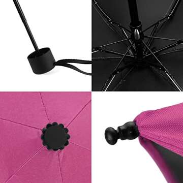 Yoobure Mini Umbrella - Compact Travel Parasol for Sun & Rain