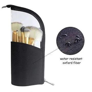 Compact ANEMEL Makeup Brush Holder 2-Pack, Waterproof Organization