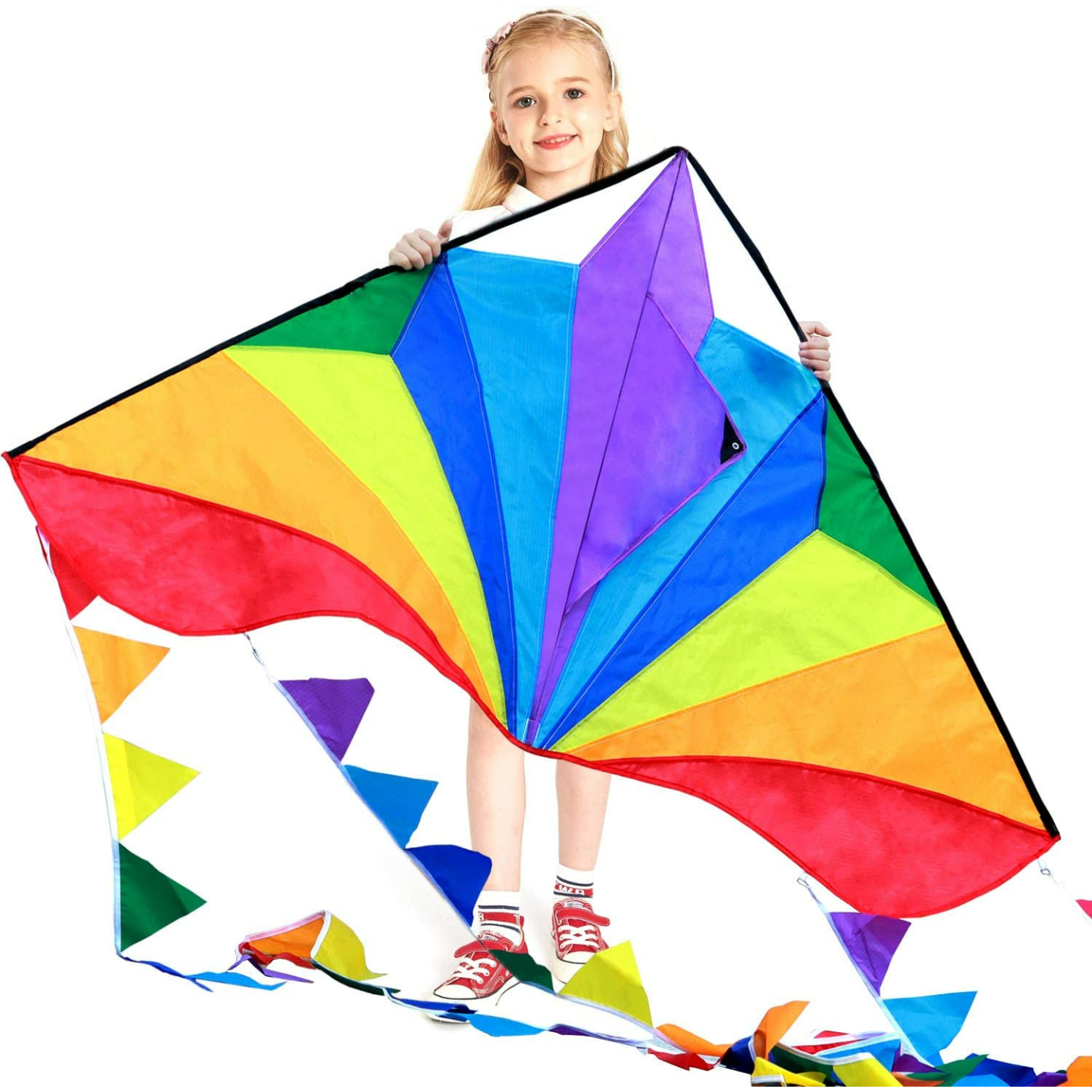 HONBO Large Easy-Fly Delta Kite for Beach Fun