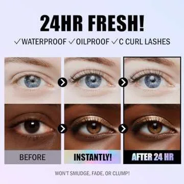 MILKTOUCH All Day Long & Curl Mascara - Lasting Lash Curling Mascara for Straight Lashes | Eye Makeup Mascara Volume and Length | Curl-Enhancing Smudge Proof Mascara | Lash Lift Mascara 0.35 Oz BLACK