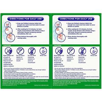 Polident 3 Minute Antibacterial Denture Cleanser for Freshness - Pack of 2