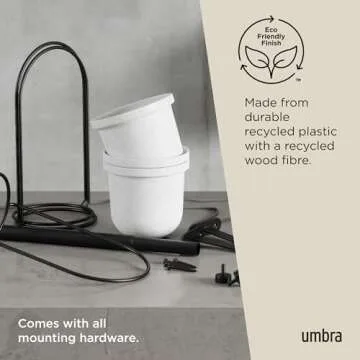 Umbra Triflora Hanging Planter for Window, Indoor Herb Garden, Set of 5, White/Black