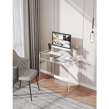 Stylish Solaround Acrylic Desk for Home & Office - Clear