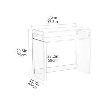 Stylish Solaround Acrylic Desk for Home & Office - Clear
