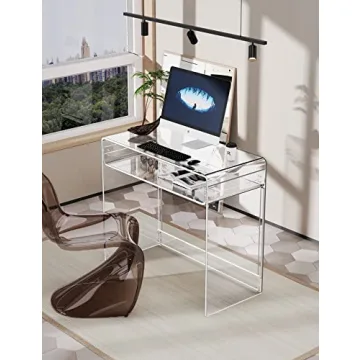 Stylish Solaround Acrylic Desk for Home & Office - Clear