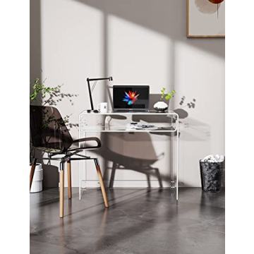 Stylish Solaround Acrylic Desk for Home & Office - Clear