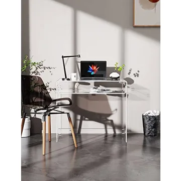 Stylish Solaround Acrylic Desk for Home & Office - Clear