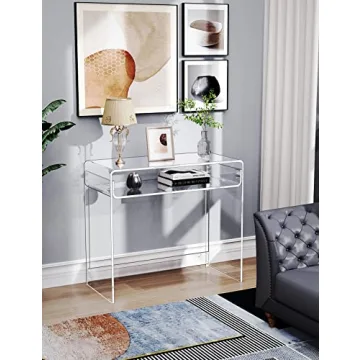 Stylish Solaround Acrylic Desk for Home & Office - Clear