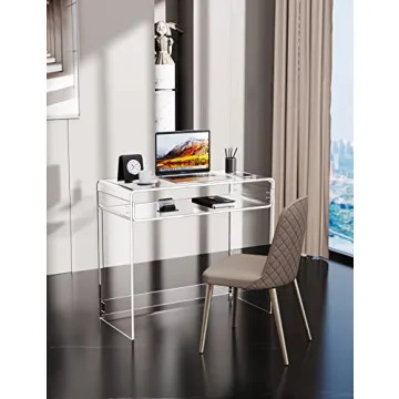 Stylish Solaround Acrylic Desk for Home & Office - Clear