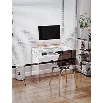 Stylish Solaround Acrylic Desk for Home & Office - Clear