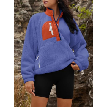 Yanekop Women's Sherpa Fleece Pullover - Cozy Chic Style!