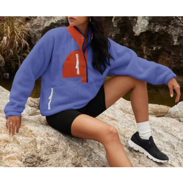 Yanekop Women's Sherpa Fleece Pullover - Cozy Chic Style!