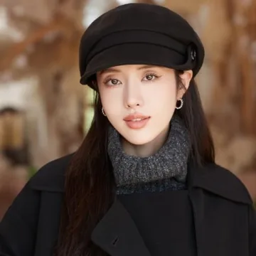 YUSSTAR Vintage Newsboy Cap with Brim for Women