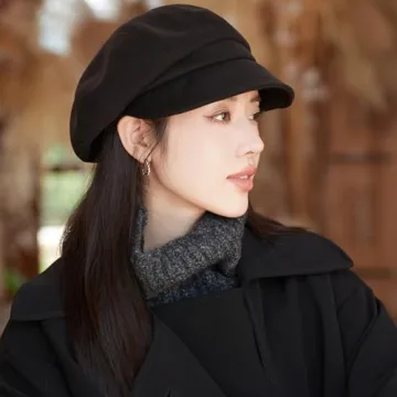 YUSSTAR Vintage Newsboy Cap with Brim for Women