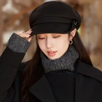 YUSSTAR Vintage Newsboy Cap with Brim for Women