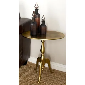 Elegant Gold Aluminum Accent Table Perfect for Any Room