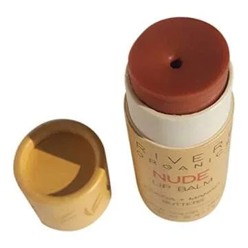 Natural Tinted Lip Balm | Vegan, Cruelty-Free, Hydrating Lip Care, by River Organics in "Bare", "Nude", "Rose-Gold" or our "Rouge". Eco-friendly packaging. 0.28 oz. Choose 1 from colors