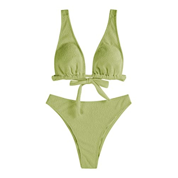 ZAFUL Women's 2 Piece Adjustable Triangle Bikini Set for Ultimate Beach Style