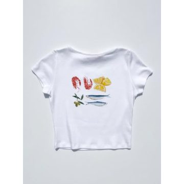 Vintage Y2K Baby Tees Women Stylish Soft Crop Tops