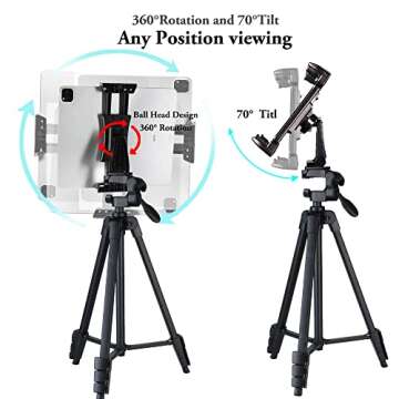 Peastrex 3-in-1 Tablet and iPad Tripod with Remote