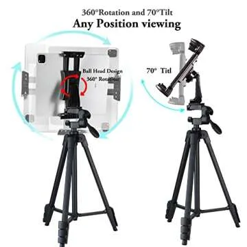 Peastrex 3-in-1 Tablet and iPad Tripod with Remote