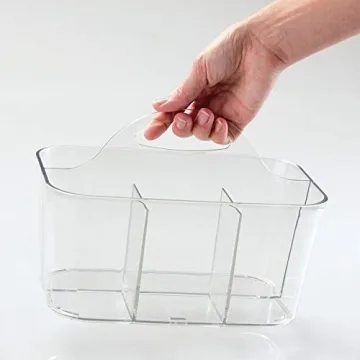 mDesign Portable Craft Storage Organizer Caddy Tote - Clear