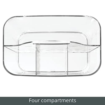 mDesign Portable Craft Storage Organizer Caddy Tote - Clear
