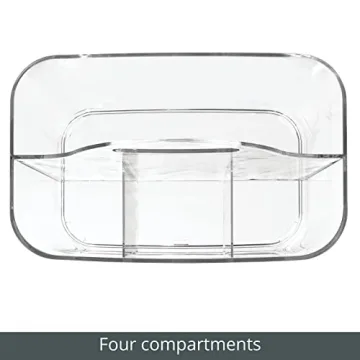 mDesign Portable Craft Storage Organizer Caddy Tote - Clear