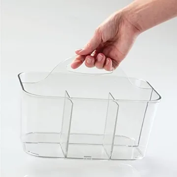 mDesign Portable Craft Storage Organizer Caddy Tote - Clear