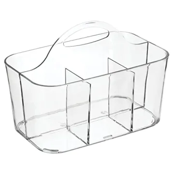 mDesign Portable Craft Storage Organizer Caddy Tote - Clear