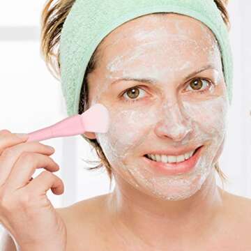 Ouligay 2PCS Silicone Face Mask Brush Applicator Soft Face Mask Applicator Face Mask Spatula Facial ...