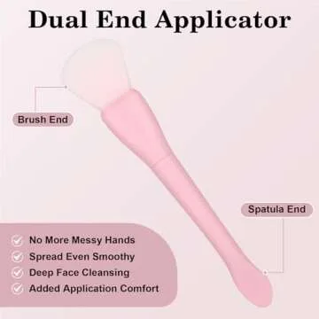 Ouligay 2PCS Silicone Face Mask Brush Applicator Soft Face Mask Applicator Face Mask Spatula Facial Mask Brush Skincare Applicator for Mud, Clay