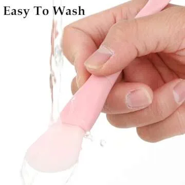 Ouligay 2PCS Silicone Face Mask Brush Applicator Soft Face Mask Applicator Face Mask Spatula Facial Mask Brush Skincare Applicator for Mud, Clay