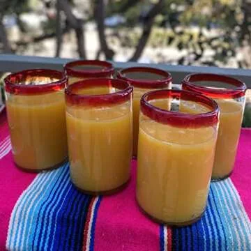 Dos Sueños Hand Blown Mexican Drinking Glasses Set of 6