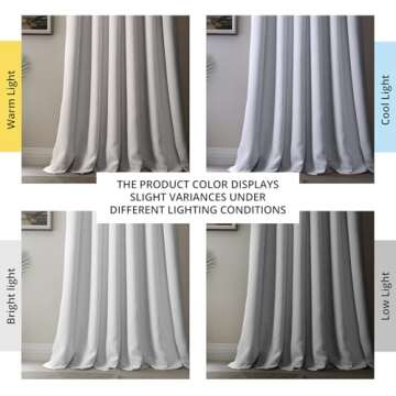 HPD Half Price Drapes Faux Linen Textured Room Darkening Curtains for Bedroom 108 Inches Long (1 Pan...