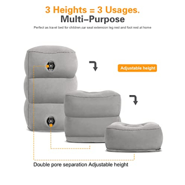 Sunany Inflatable Foot Rest Pillow Travel Office Home Comfort