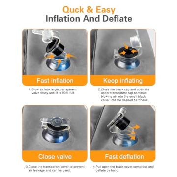 Sunany Inflatable Foot Rest Pillow Travel Office Home Comfort