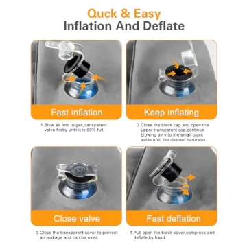 Sunany Inflatable Foot Rest Pillow Travel Office Home Comfort