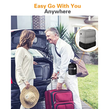 Sunany Inflatable Foot Rest Pillow Travel Office Home Comfort