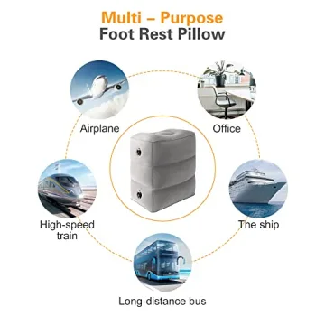 Sunany Inflatable Foot Rest Pillow Travel Office Home Comfort