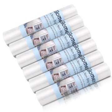 Shelf Liner, Non-Slip Cabinet Liner, Washable Oil-Proof for Kitchen Cabinet, Shelves, Refrigerator, ...