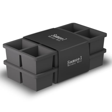 Samuelworld Large Silicone Ice Cube Tray Molds, 2-Pack, Big 2 Inch Cubes - Food Grade, Flexible, 8 C...