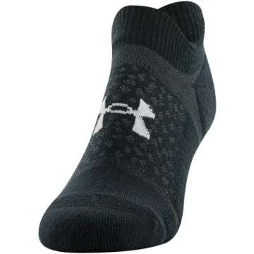 Under Armour Women's Cushioned No Show Socks, 6-Pairs, Black/White/Gray Assorted, Medium