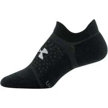 Under Armour Women's Cushioned No Show Socks, 6-Pairs, Black/White/Gray Assorted, Medium