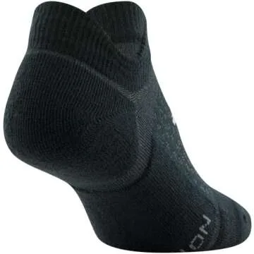 Under Armour Women's Cushioned No Show Socks, 6-Pairs, Black/White/Gray Assorted, Medium