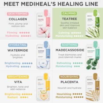 Mediheal Official [Korea's No 1 Sheet Mask] - Tea Tree Essential Blemish Control Mask (10EA (Renewal))