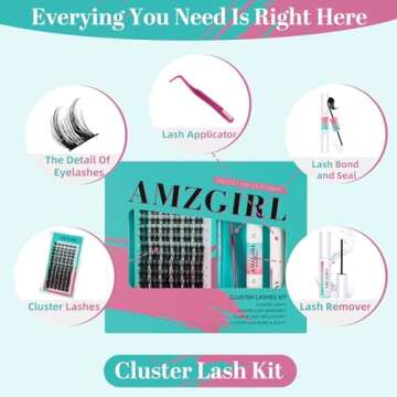 Lash Extension Kit Lash Extensions Kits 84 Pcs Lash Clusters With Lash Glue, Remover, Eyelash Cluste...
