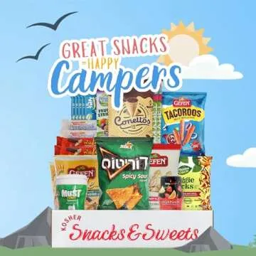 The Ultimate Kosher Snack Box (19 Count), Kosher Care Package, Sweet & Savory Variety, Kid Favorite Gift Box - Gefen Noodle Soups - Must Gum - Fruit Punch - Candy & Snacks